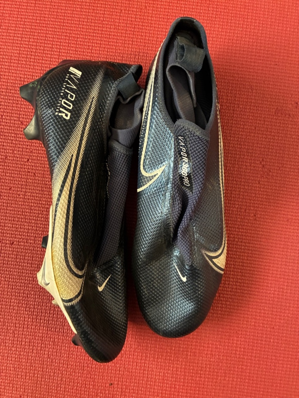 Nike Vapor Edge Pro 360 Football Cleats Mens Size 13 navy  White AO8277 - Picture 2 of 9